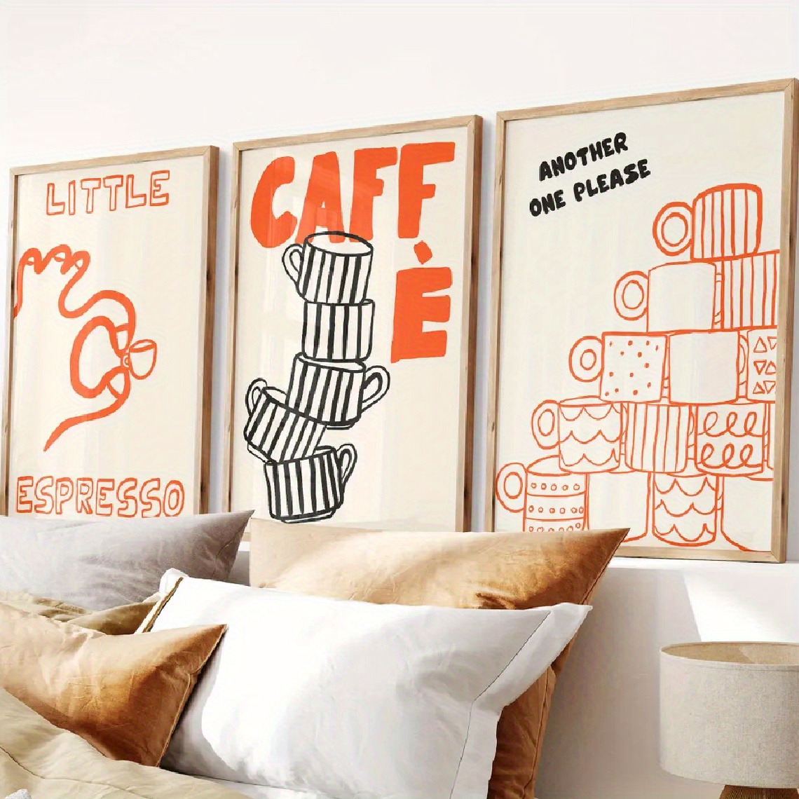 Home Decor Minimal - 1/3pcs 이탈리아 커피 캔버스 포스터 미니멀리스트