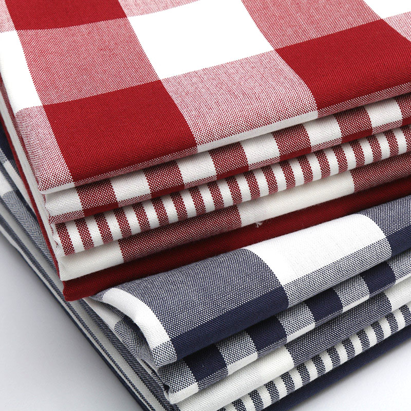 Linen Table Runner - 내구성이 뛰어난 원사 염색 격자 무늬