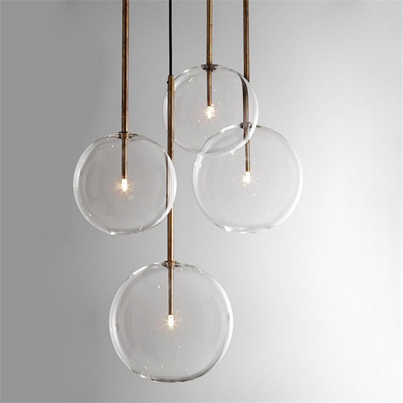 Hanging Moon Lamp - 북유럽 투명 유리 펜던트 조명 글로브
