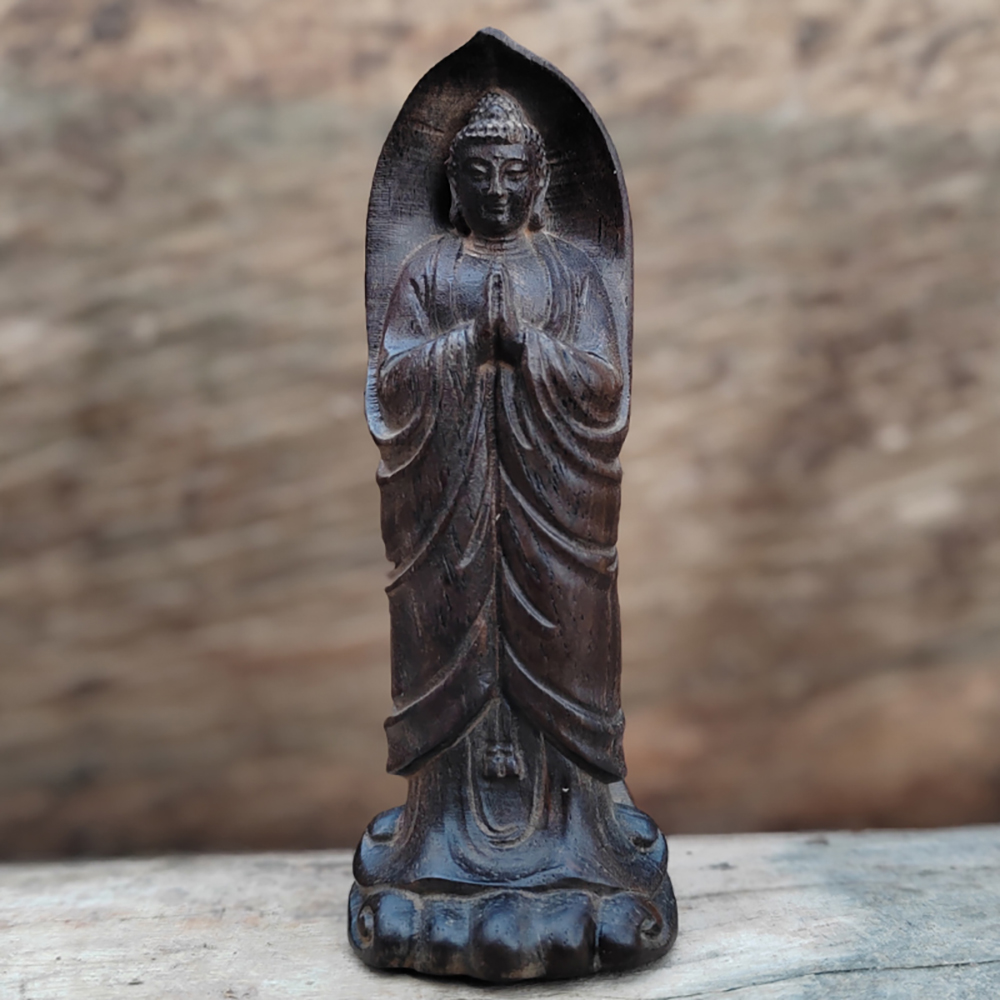 Home Decor Zen Style - 나무로 만든 젠 불상 장식품, 수공예