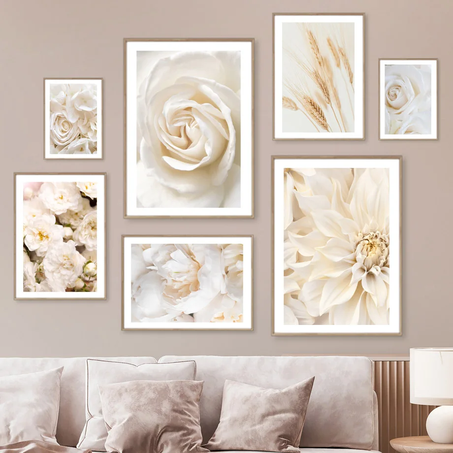 Home Decor Minimal - 거실용 꽃 그림 포스터, 벽 예술