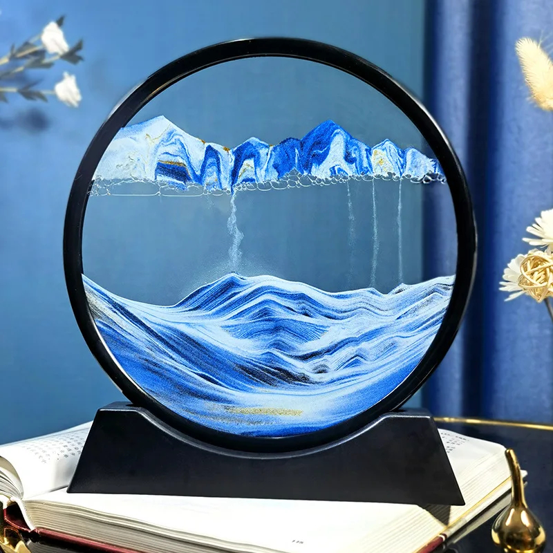 12인치 3D 모션 샌드 아트 그림 원형 유리 바다 풍 - Sand Art Picture 리뷰 및 가격