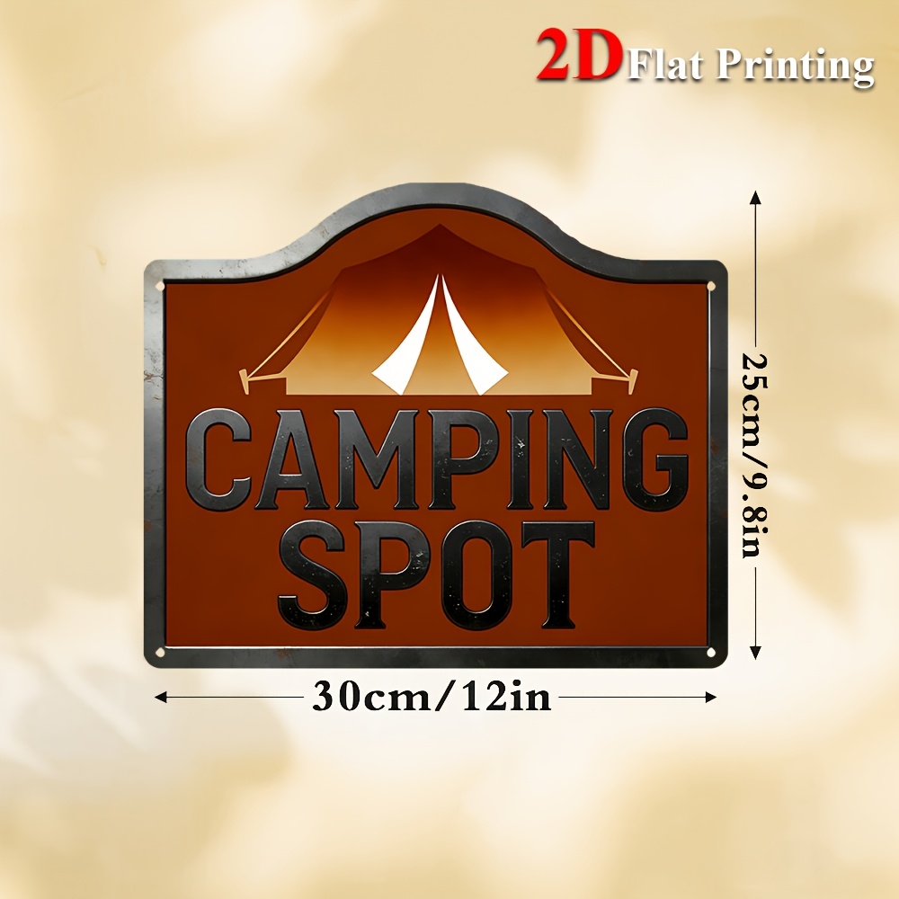1개의 2D 평면 표지판 예술품은 텐트 디자인을 묘사하 - Home Decor Location 리뷰 및 가격