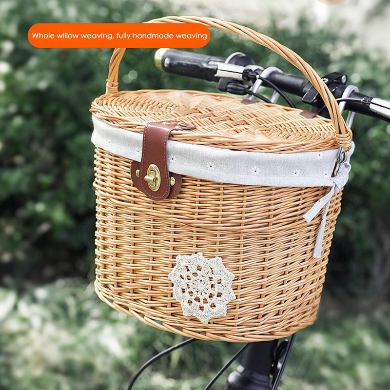 위커 자전거 바구니 핸들 바 바구니, 자전거 보관용 앞 - Rattan Plant Basket 리뷰 및 가격