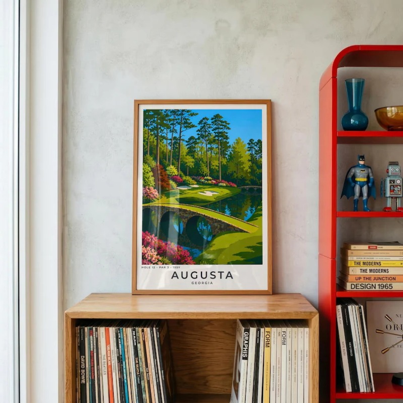 현대 골프장 여행 풍경 포스터 사우그라스 오거스타 마스 - Home Decor Location 리뷰 및 가격