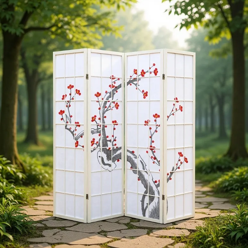 손으로 그린 원목 접이식 파티션, 거실 입구 및 홈 데 - Home Decor Zen Style 리뷰 및 가격