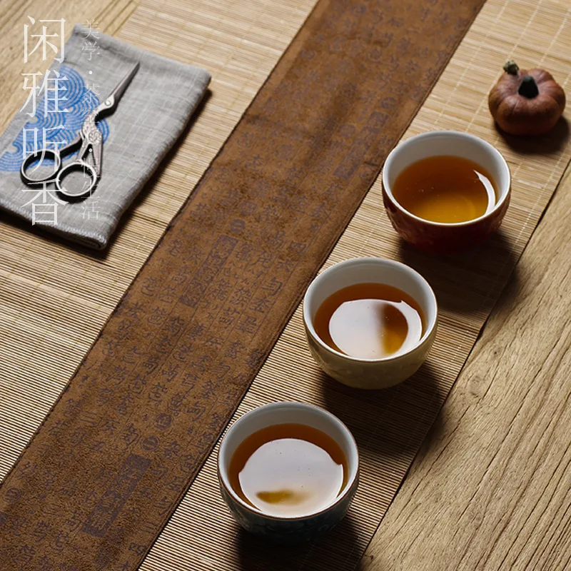직물 소재의 대나무 티 매트, 린넨 소재의 젠 스타일  - Linen Table Runner 리뷰 및 가격