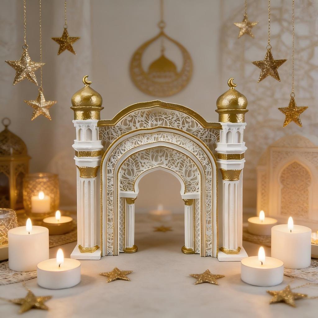 이슬람 라마단 장식 모스크 아치 장식품 티라이트 홀더  - Home Decor Ramadan 리뷰 및 가격
