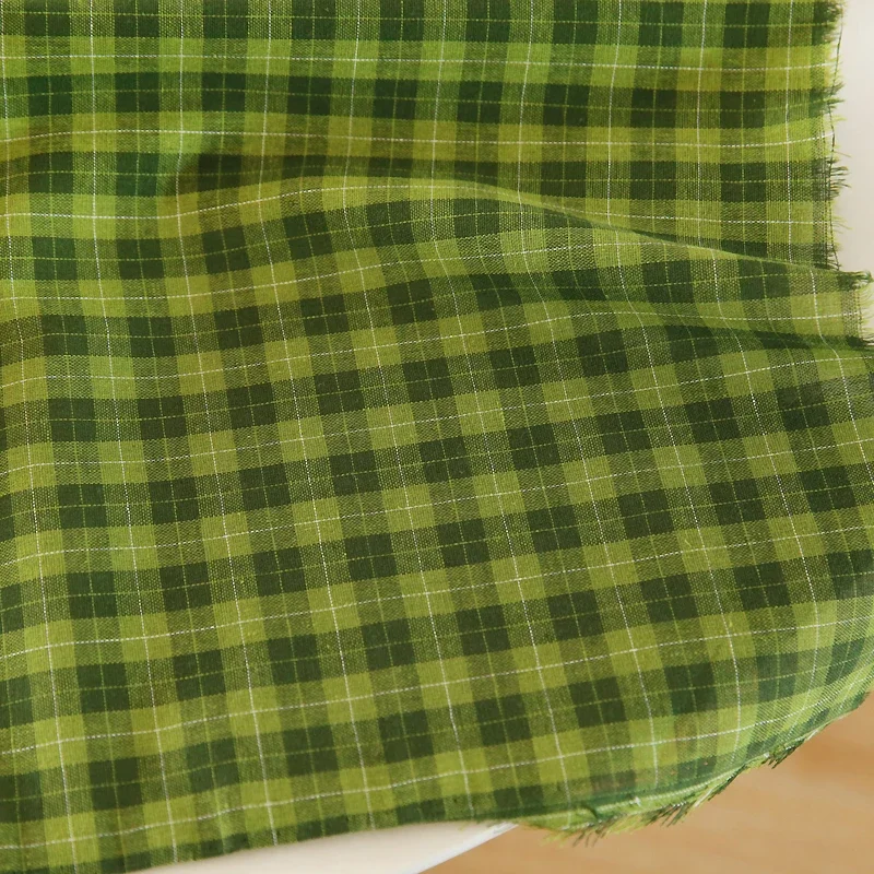 145x50cm 레트로 향수를 불러일으키는 녹색 격자  - Linen Table Runner 리뷰 및 가격