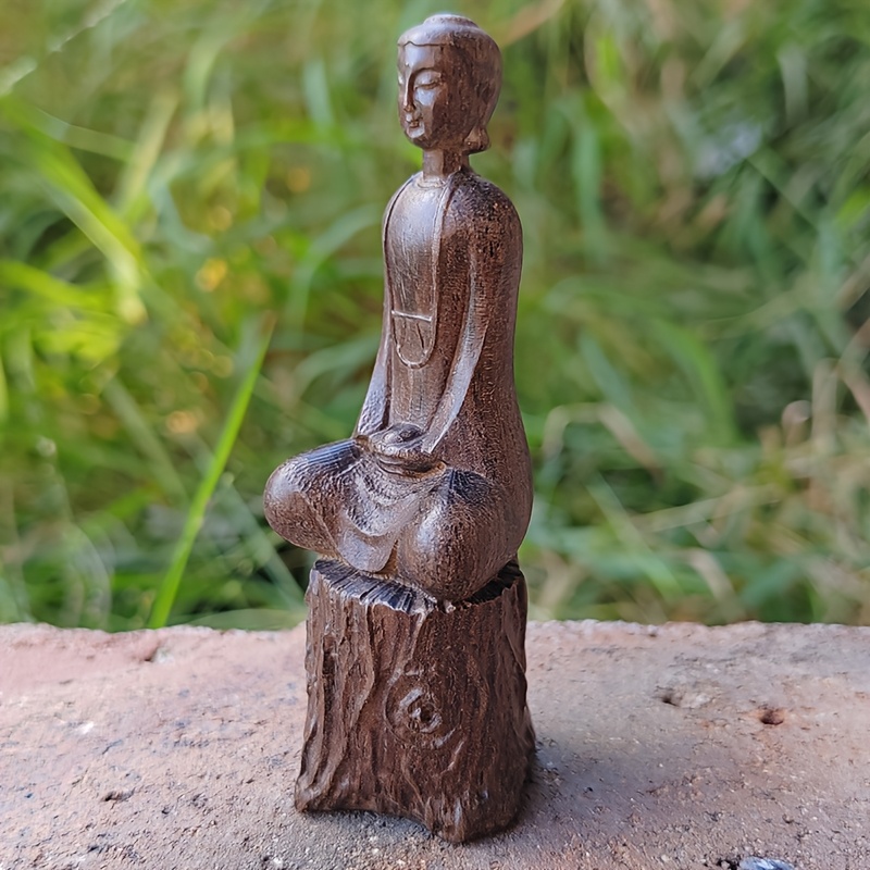 수공예로 조각한 나무로 만든 명상 불상 장식품, 중국  - Home Decor Zen Style 리뷰 및 가격