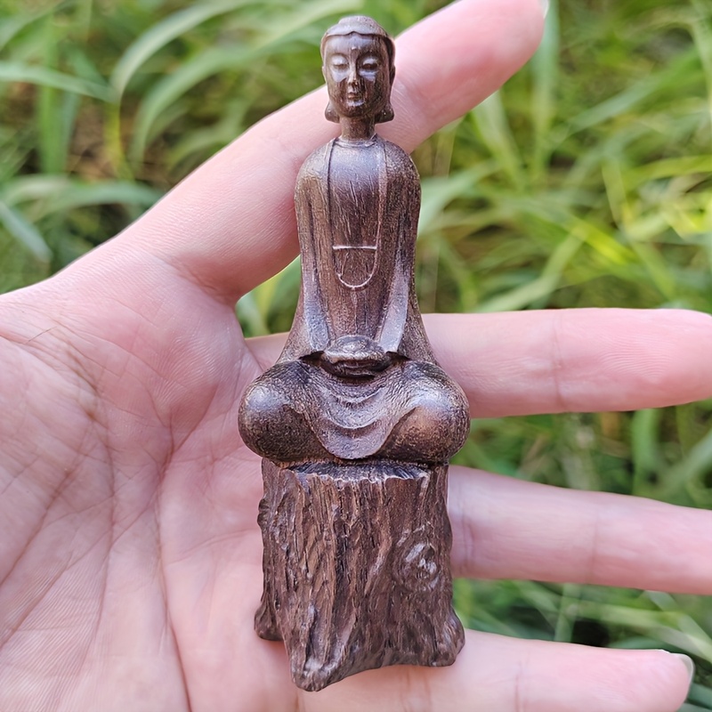 수공예로 조각한 나무로 만든 명상 불상 장식품, 중국  - Home Decor Zen Style 리뷰 및 가격