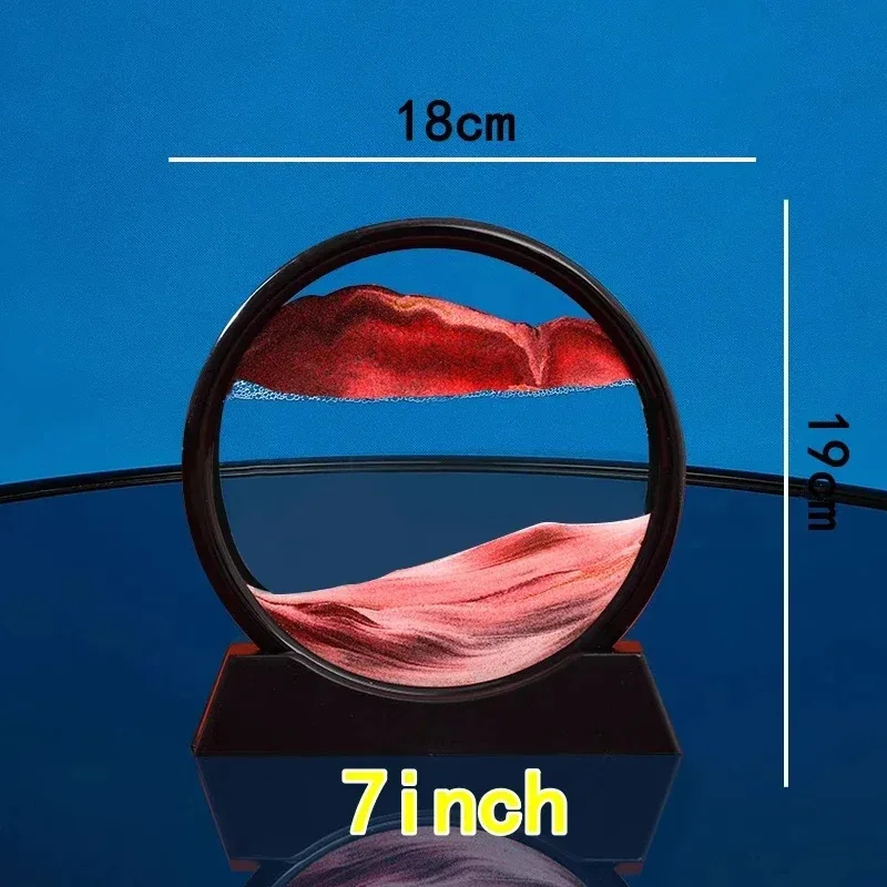 3D 모션 샌드 아트 그림 원형 유리 심해 풍경 모래시 - Sand Art Picture 리뷰 및 가격