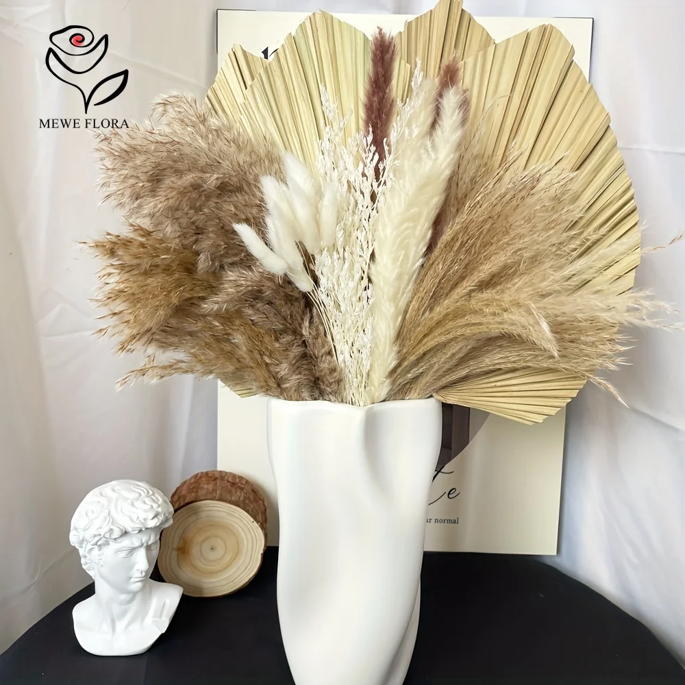 천연 팜파스 잔디 보호 홈 데코, 미적 말린 꽃 부케  - Pampas Grass Decor 리뷰 및 가격