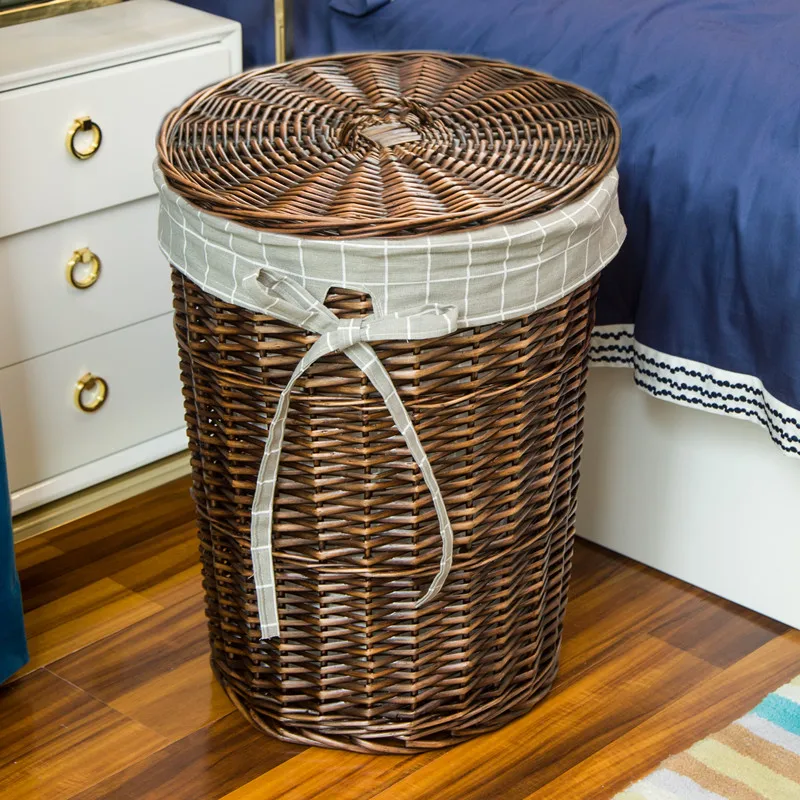 뚜껑이 달린 세련된 등나무 바구니, 가정용 직조 장식  - Rattan Plant Basket 리뷰 및 가격