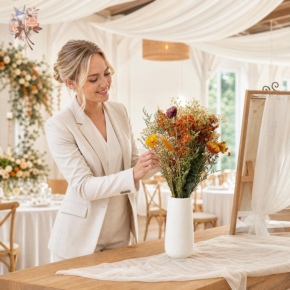 가을 드라이 플라워 부케 천연 오렌지 팜파스 그래스 유 - Pampas Grass Decor 리뷰 및 가격