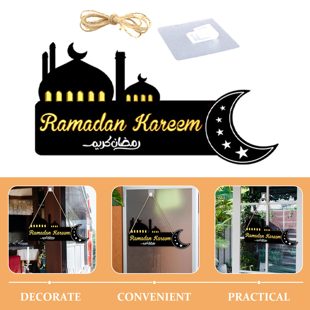 이드 라마단 나무 장식판 섬세한 패턴 이드 무바락 장식 - Home Decor Ramadan 리뷰 및 가격