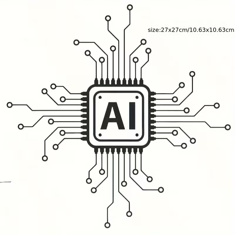 AI 기술 회로 기판 비닐 벽 데칼 - 유리, 사무실  - Home Decor Ai Free 리뷰 및 가격