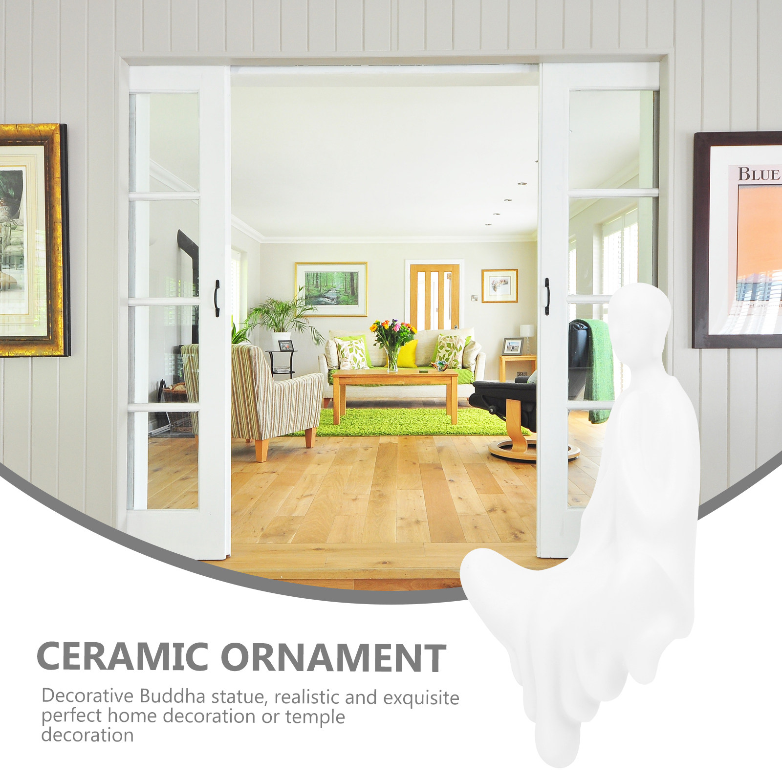 1개 세라믹 불상 조각상 프리미엄 수제 제작 젠 스타일 - Home Decor Zen Style 리뷰 및 가격