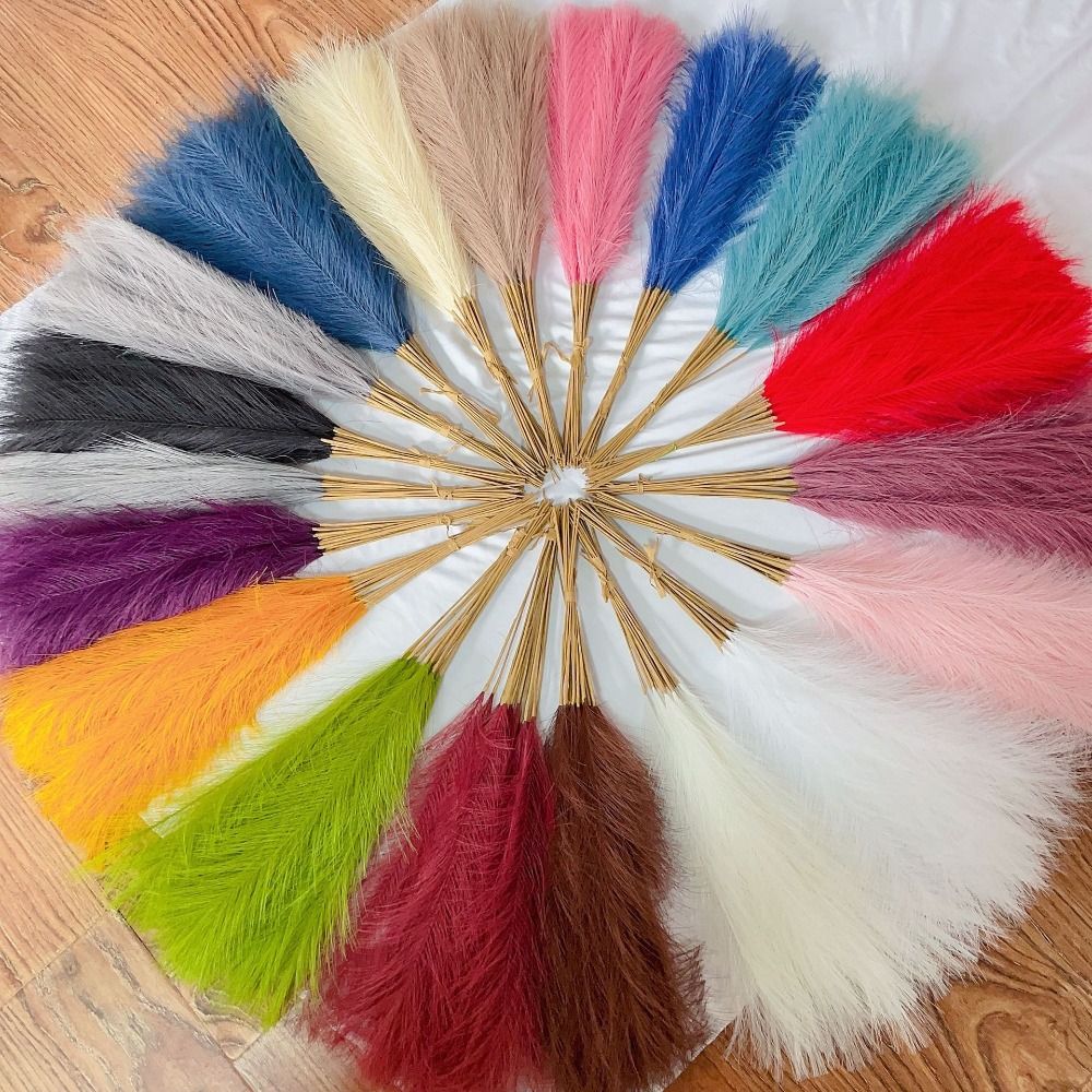 푹신한 팜파스 그래스 인조 식물 꽃 10개 세트 심플  - Pampas Grass Decor 리뷰 및 가격