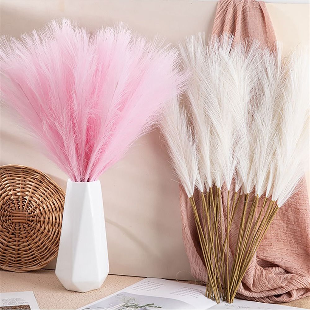 푹신한 팜파스 그래스 인조 식물 꽃 10개 세트 심플  - Pampas Grass Decor 리뷰 및 가격