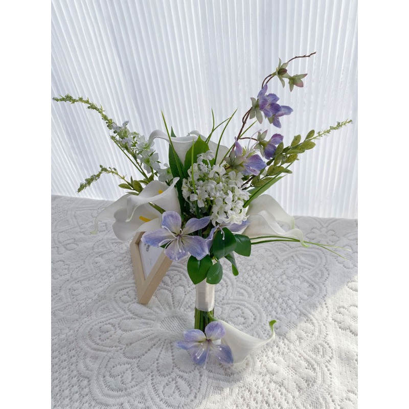 작고 신선한 느낌의 흰 칼라 백합 시뮬레이션 꽃, 스튜 - Home Decor Location 리뷰 및 가격