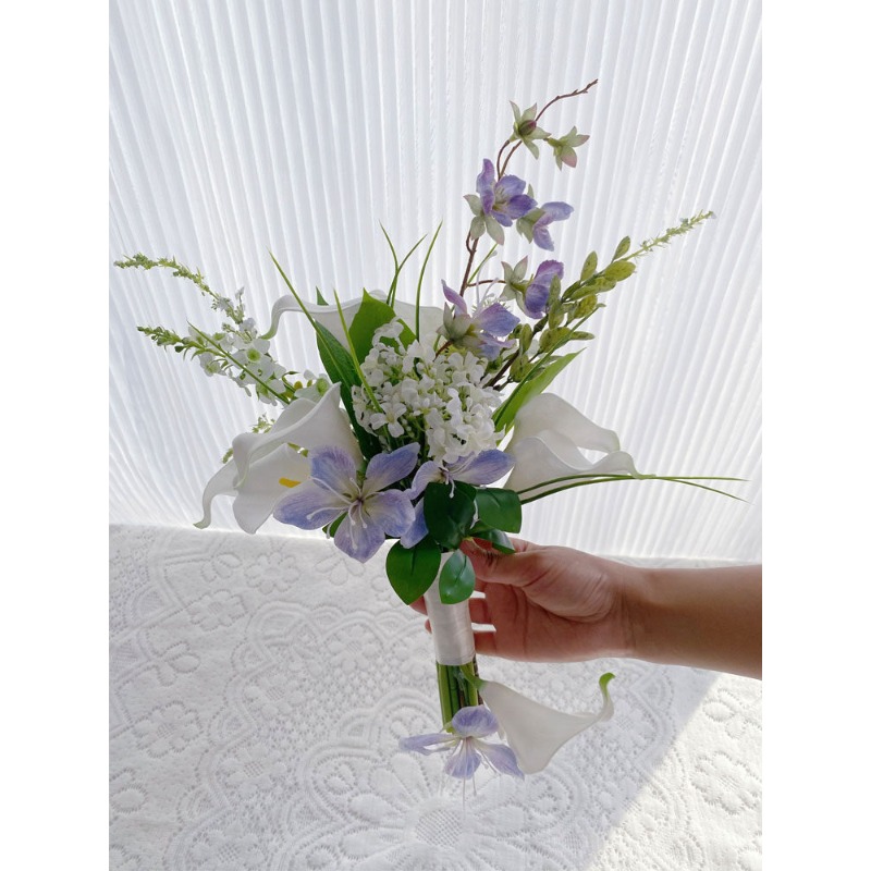 작고 신선한 느낌의 흰 칼라 백합 시뮬레이션 꽃, 스튜 - Home Decor Location 리뷰 및 가격
